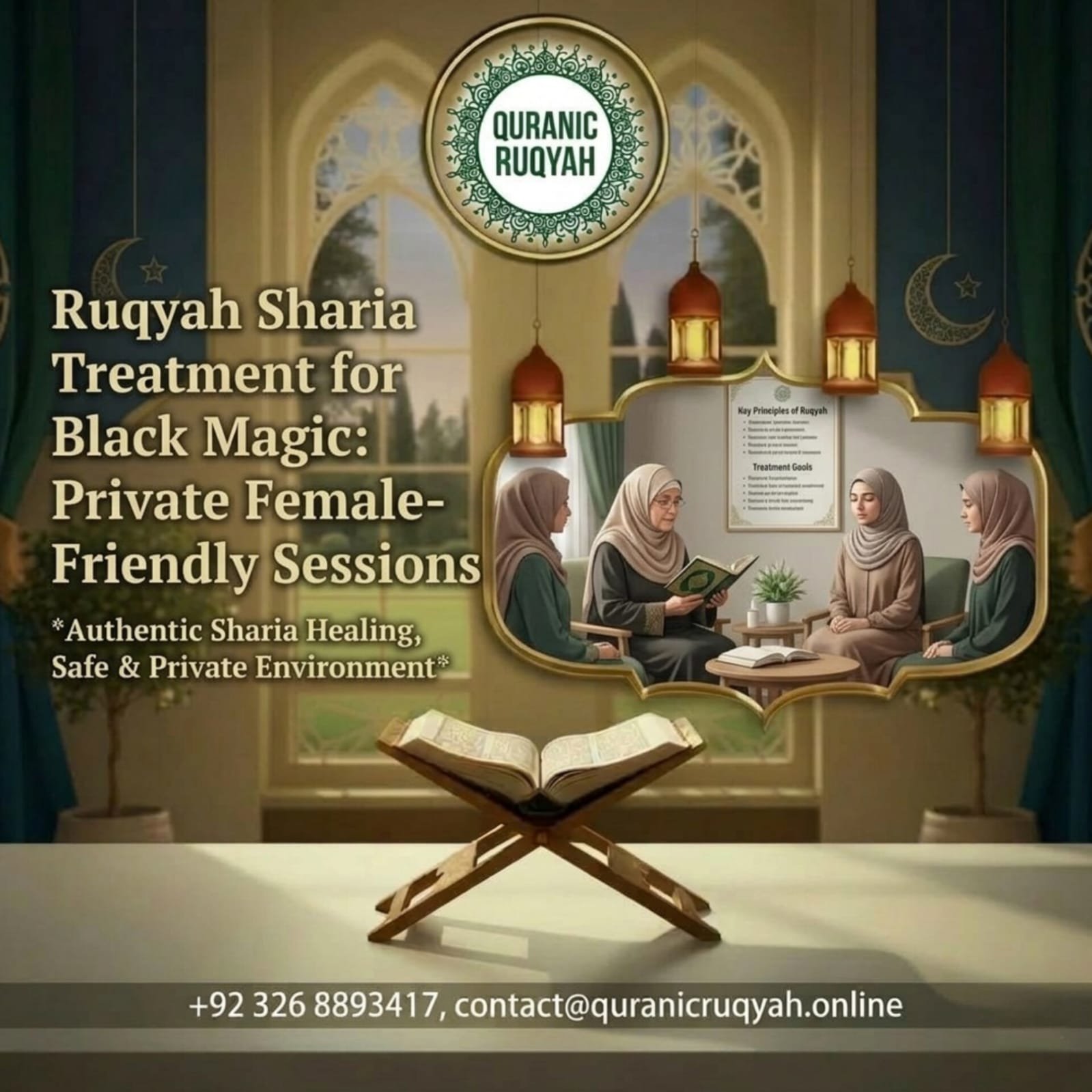 Ruqyah Sharia Treatment for Black Magic: Private Female-Friendly Sessions